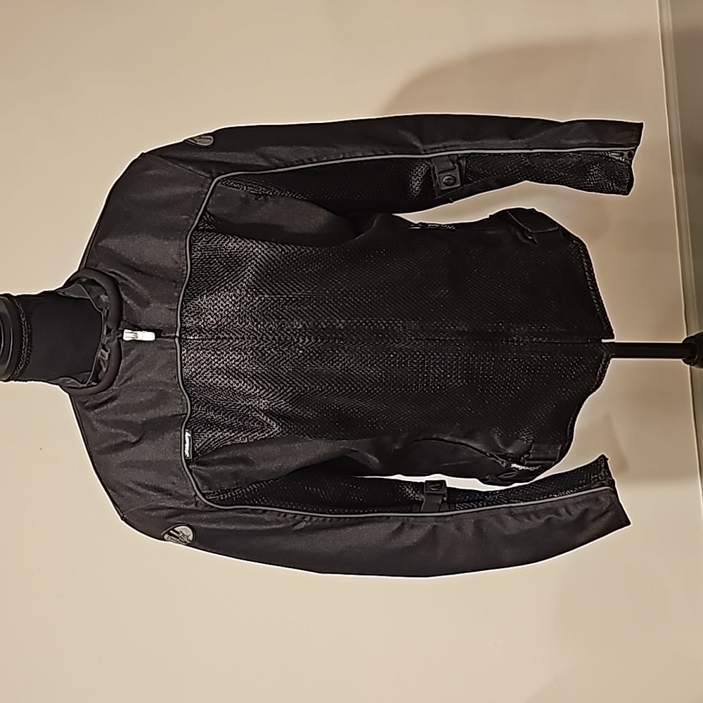 Women's Large Joe Rocket Velocity armored motorcycle jacket Black zip out lining